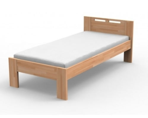 NELA - masívna buková posteľ s parketovým vzorom - Akcia!