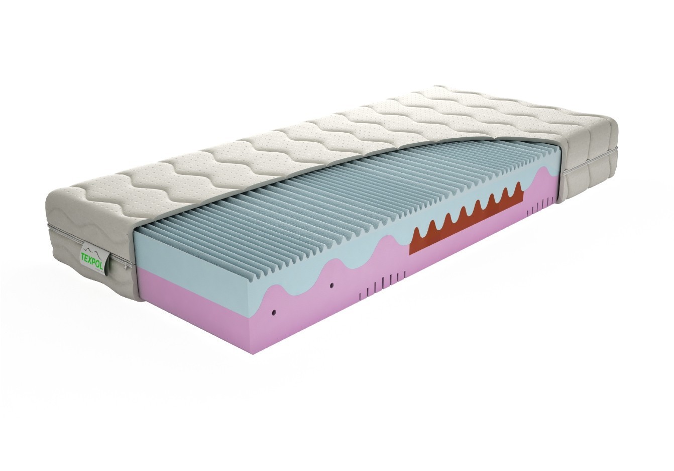 Texpol Luxusný matrac MEMO PLUS - pamäťový ortopedický matrac 80 x 195 cm, snímateľný poťah