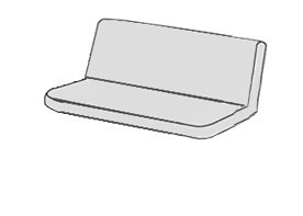Doppler LIVING 2115 - polster na záhradnú hojdačku 170 cm so zipsom (sedadlo a opierka vcelku), bavlnená zmesová tkanina