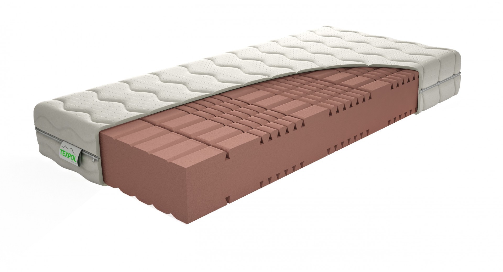 Texpol PREMIUM MEDIUM - obojstranný matrac s poťahom Aloe Vera Silver, snímateľný poťah