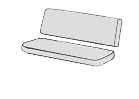 Doppler LIVING 2115 - polster na záhradnú hojdačku 170 cm bez zipsu (sedadlo a opierka zvlášť), bavlnená zmesová tkanina