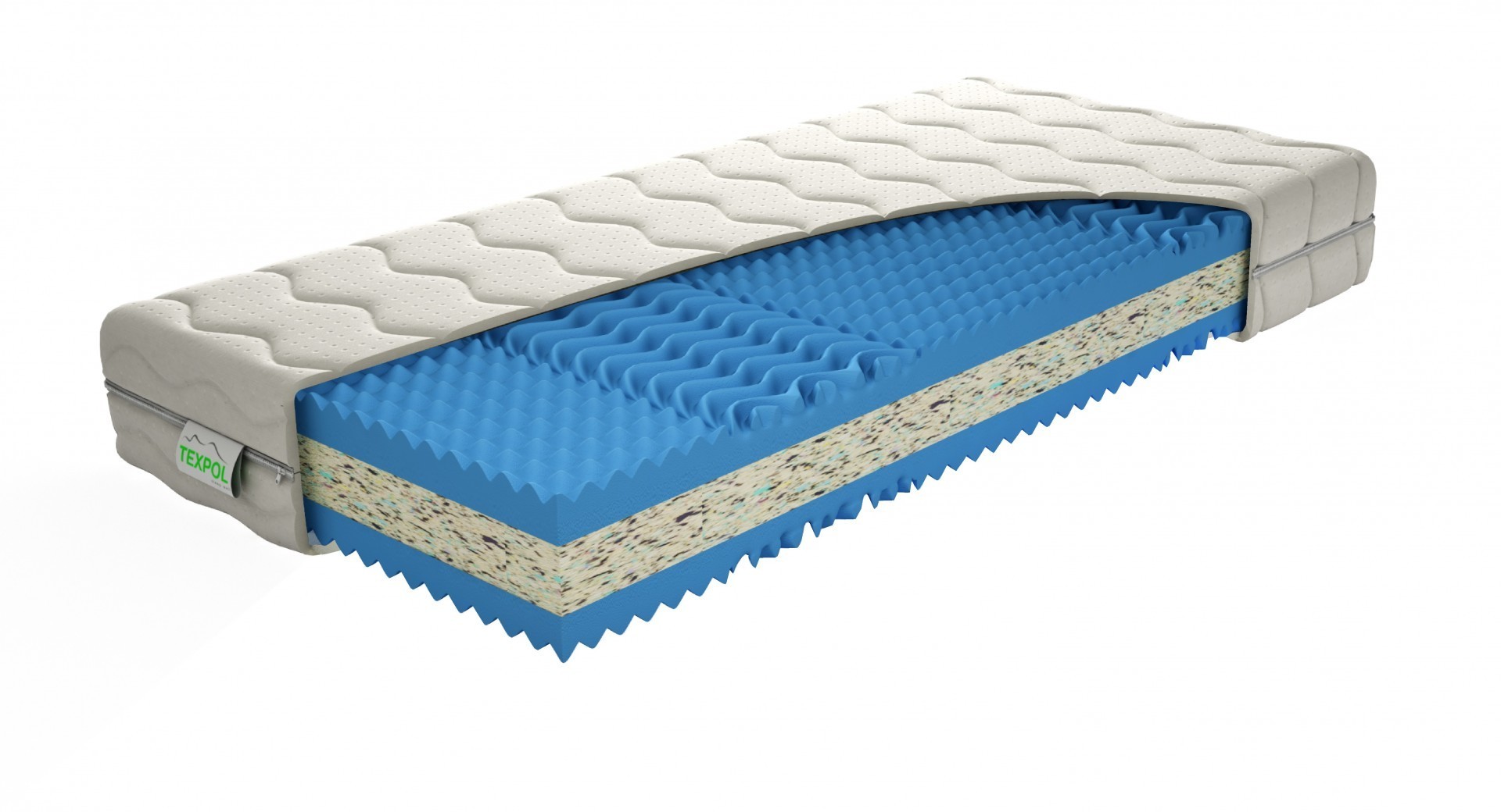 Texpol ZARA - klasický obojstranný matrac s poťahom Aloe Vera Silver, snímateľný poťah