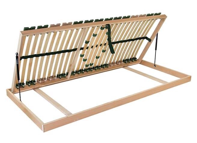 Ahorn PORTOFLEX Kombi P ĽAVÝ - výklopný lamelový rošt 120 x 190 cm, brezové lamely + brezové nosníky