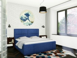 BELFAST MISTRAL - posteľ s výrazným čelom a úložným priestorom 80 x 200 cm