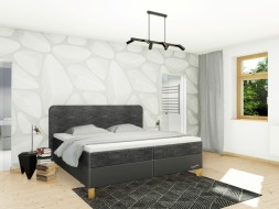 BEDFORD - posteľ s matracom, úložným priestorom aj roštom 80 x 200 cm