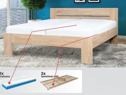 Set IDEAL - posteľ + matrac + rošt