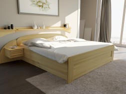 PETRA - masívna dubová posteľ  s rovným čelom pri nohách 90 x 200 cm