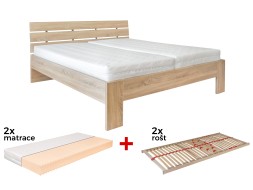 Set IVONA - variabilná kombinácia postele 180 x 200 cm, roštov a matracov - set posteľ + 2 rošty v demonte + 2 matrace Multia