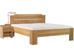 Grado MAX - masívna dubová posteľ so schodkovitým čelom ATYP