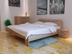 SOFIA - elegantná masívna buková posteľ ATYP