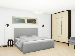DOVER MISTRAL - čalúnená posteľ s úložným priestorom 100 x 200 cm