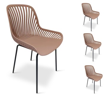 GABI - sada dizajnových stoličiek - ružová