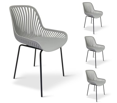 GABI - sada dizajnových stoličiek - šedá