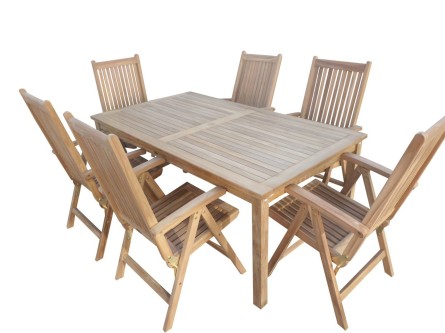 GARDEN II - záhradný jedálenský stôl GARDEN II + 6 x stolička EDY