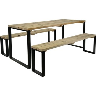 BLAKE - záhradný set - stôl a dve lavice