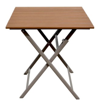 CALVIN 409 - záhradný skladací stolík farba: hnedá