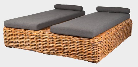 BOREA - luxusná ratanová posteľ na zahradu
