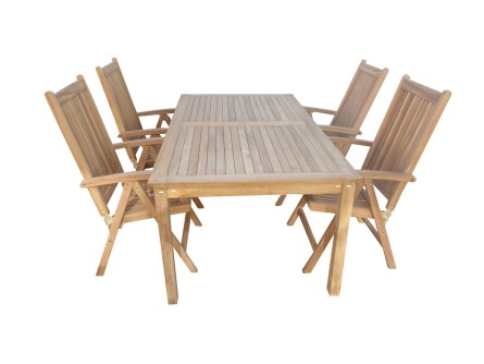 GARDEN II. - záhradný jedálenský stôl GARDEN II + 4 x stolička EDY