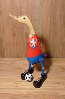 KAČICA - drevená kačica - futbalista ČR 35 cm