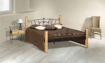 ALTEA - pôvabná kovová posteľ 90 x 200 cm
