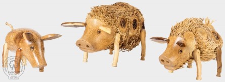 PIG - prasiatko z tropického dreva 18 cm
