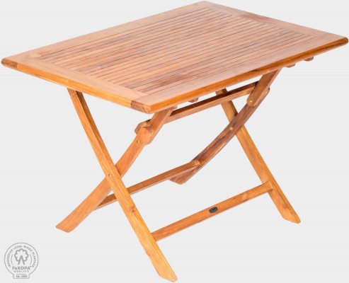 VASCO - skladací stôl z teaku obdélnikový 120 x 80 cm