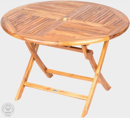 VASCO - skladací stôl z teaku gulatý Ø 120 cm