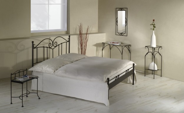 SARDEGNA - romantická kovová posteľ 140 x 200 cm