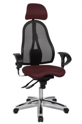 Topstar - obľúbená kancelárska stolička Sitness 45 - bordó