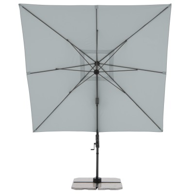 DERBY DX 280 x 280 cm – kvalitný záhradný slnečník s bočnou nohou svetlo šedá (kód farby 827)