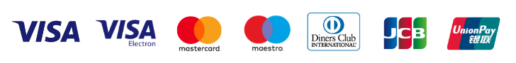 VISA_VISA Electron_MasterCard_Maestro_DinersClub International_JCB_UnionPay
